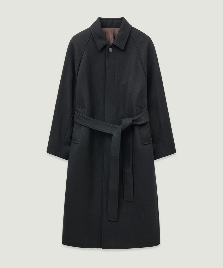 Lmood Logan Balmacaan Coat Feltro Black