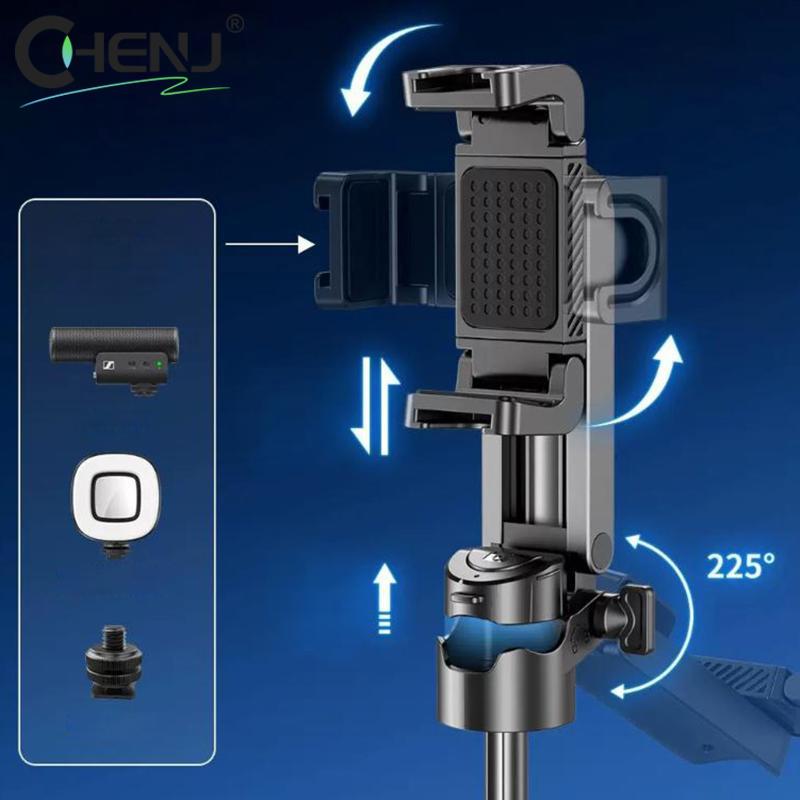 Selfie Stick Mini Extendable Phone Grip Tripod With Remote Control Mini Phone Grip For Vlogging Video 7