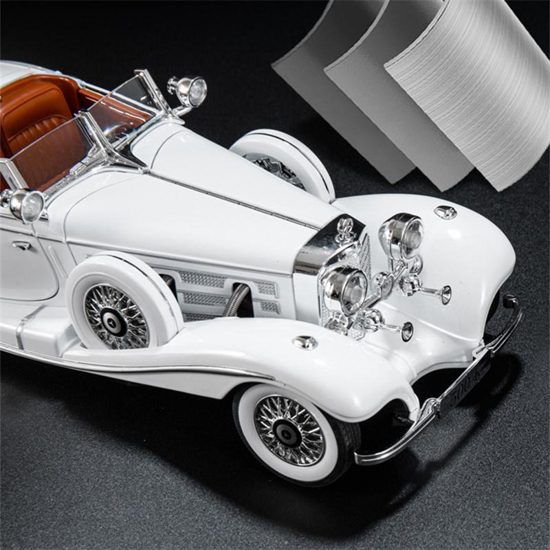 Масштаб 1/18 1936 Benzs 500K Alloy Classic Car Model Diecast Metal Retro Vehicles Car Model Simulation Sound and Light Children Toy Toy Gift