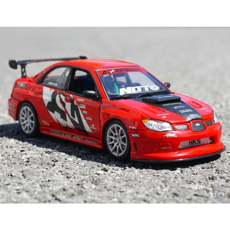 Welly 1/24 APR Subaru Lmpreza Performance Сплавная Машинка Литые и Игрушечные Транспортные Средства Модель Машинки Миниатюрная Масштабная Модель Машинки Игрушка для Детей