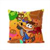 CCrash Bandicoot Pillow Case For Car Sofa Decorative Home Doublesided Print Plush Square Throw Pillow Cushion Cover