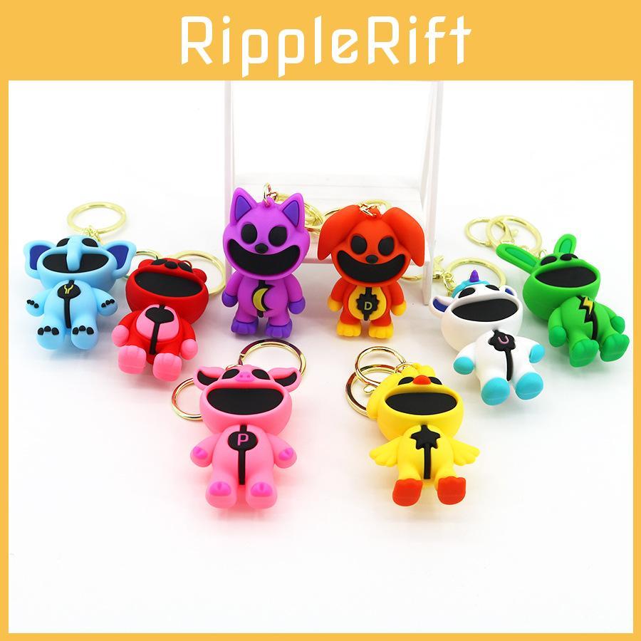 Smilingcritters Bobi Игровое время 3 Игривый брелок для ключей с животными Застежка-лобстер Белый