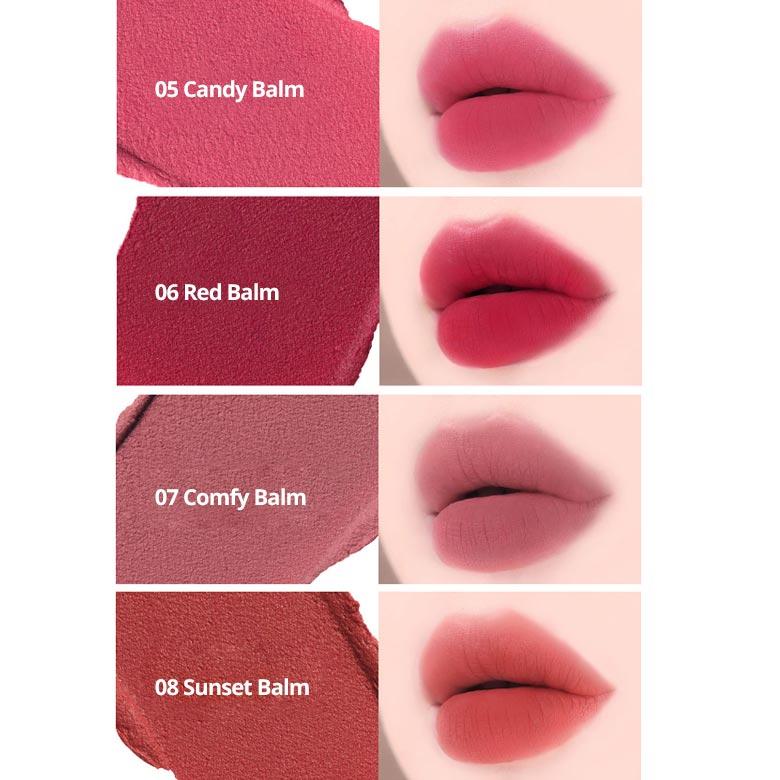AOU Floofy Matte Balm 4,5г, Стойкий, Увлажняющий, Kbeauty, Корейская косметика, пробник