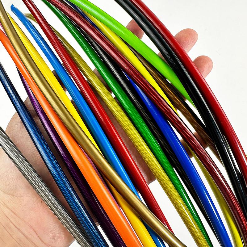 AN3 1M~10M Motorcycle Braided Stainless Steel Nylon Brake Pipe Line Hose Brake Line Gas Oil Fuel Tube Pipe Racing Brake Hose