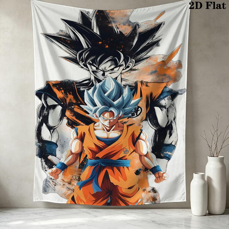 Son Goku Wall Tapestry Aesthetic Wall Hanging Printed Fabric Blanket Decorative Tapestries For Bedroom Living Room Home Decor