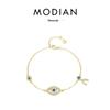 Серебряный браслет Modian S925 с бриллиантом «Дьявольский глаз» для женщин - Легкая роскошь в европейско-американском стиле.