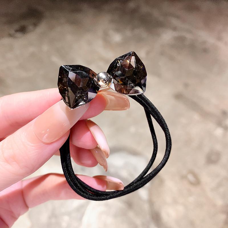 Модные эластичные резинки для волос со стразами для девочек, кольцо для волос, веревка, резинка-скранчи, аксессуары, украшение для хвостика, аксессуары