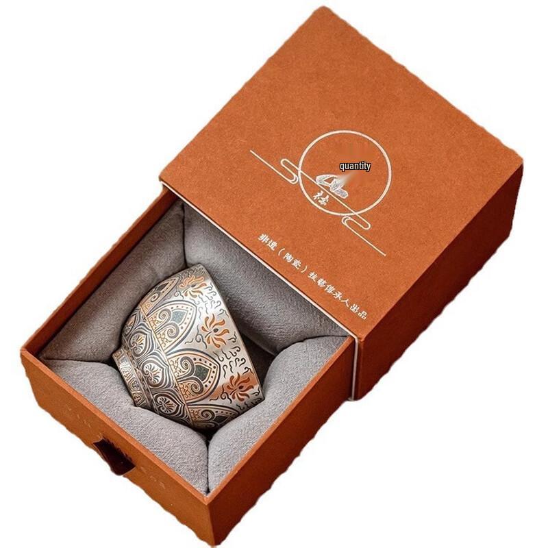 Chaxun Chinese Retro Ceramic Master Cup (2-Piece Gift Set)