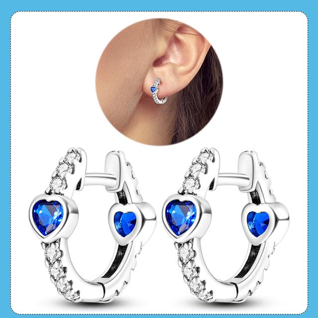 Новые цветные циркониевые перья художника, асимметричные серьги, серьги-кольца из серебра 925 пробы для подростков, ювелирные изделия для женщин