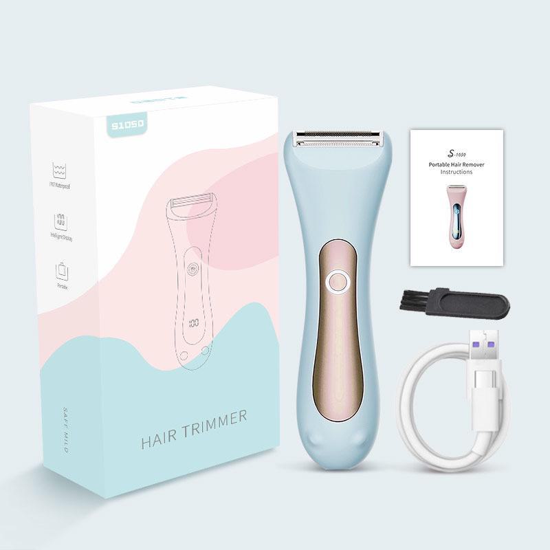 Женская портативная электробритва для влажного/сухого бритья — идеально подходит для удаления волос в области подмышек и груди