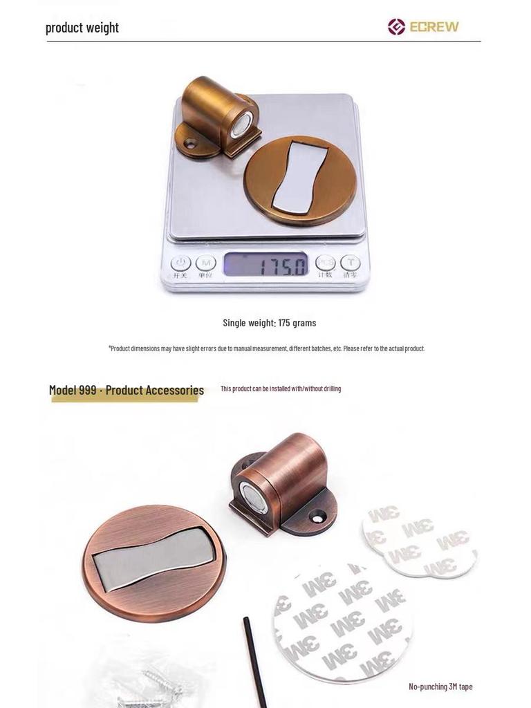 Бесшумный дверной стопор: Бесфрезерный, невидимый напольный бампер для спальни и ванной комнаты