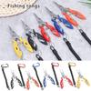 Multi-function Plastic Handle Bait Line Cutter Stainless Steel Scissor Fishing Pliers Hook Removers