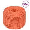 152948 vidaXL Work Rope Orange 16 Mm 50 M Polypropylene