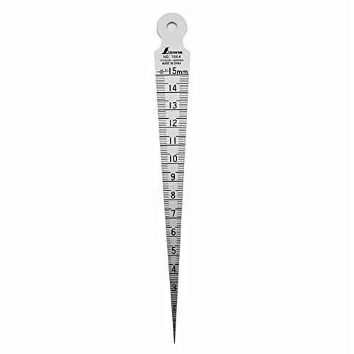 Wolfride Taper Gauge, 2-Type Unit Hole Diameter Measurement, Metric and Inch Dimensions, Gap Gauge, Hole Diameter Measurement, Length Measurement, Sta