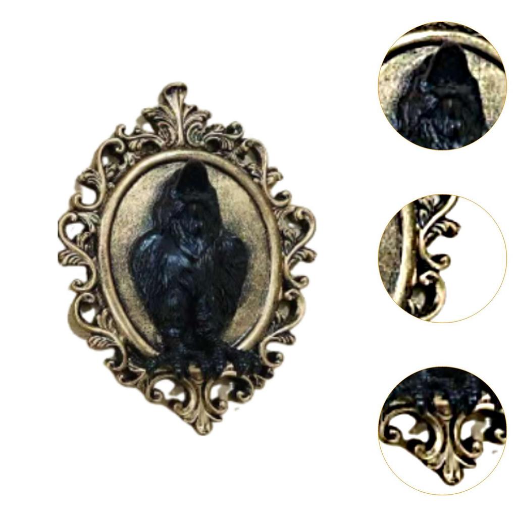 Gothic Wall Art Decor Crow Resin Sculpture Modern Decorative Piece for House Decoration Interior