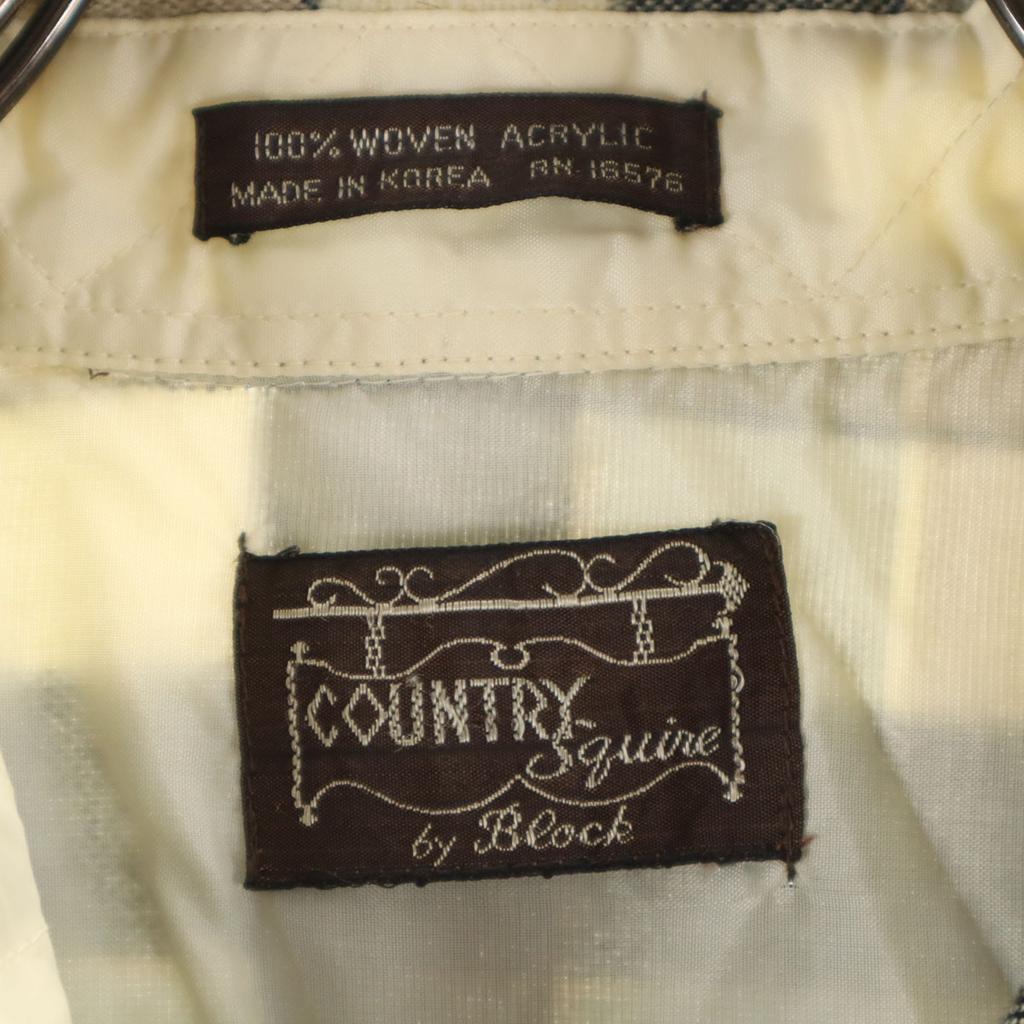 COUNTRY Squire byBlock 80s vintage check Long sleeve shirt Gray Men's Used