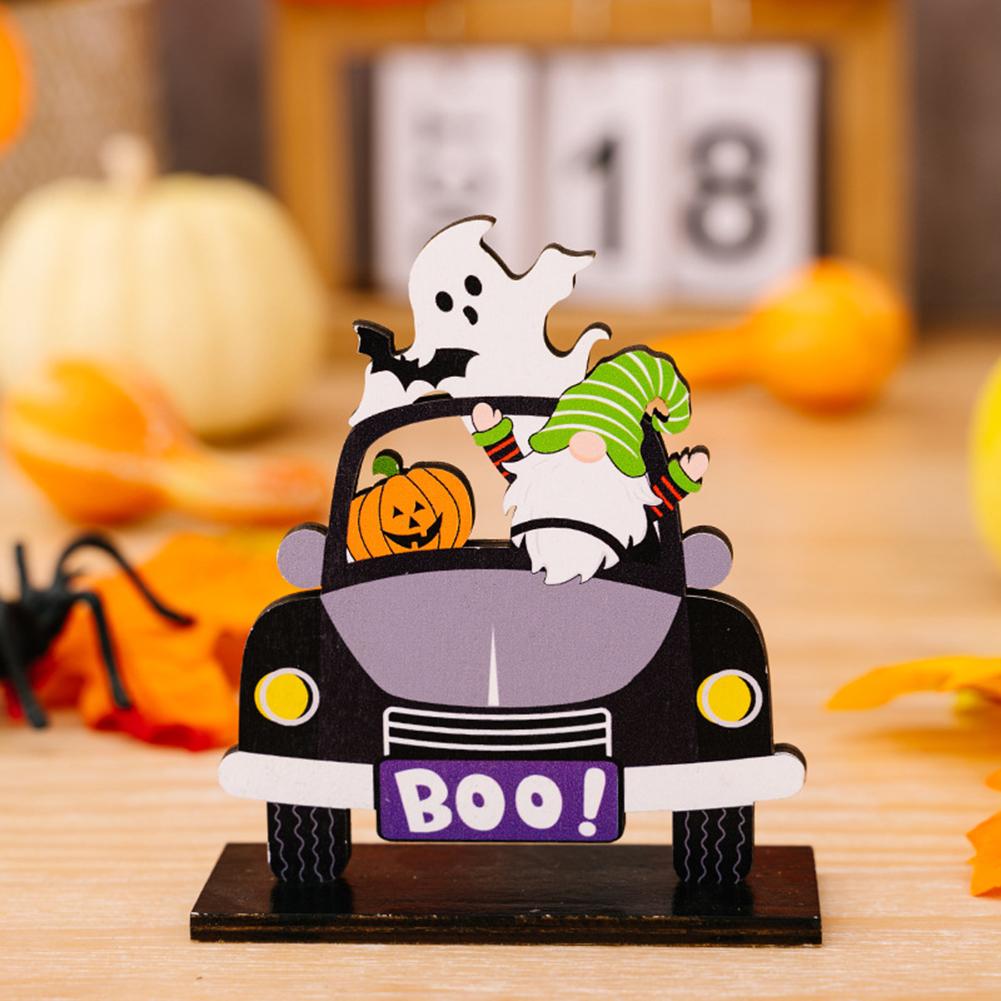 Halloween Decorations Wood Signs Pumpkin Dwarf Table Centerpiece Halloween Table Decor For Home Living Room Decor