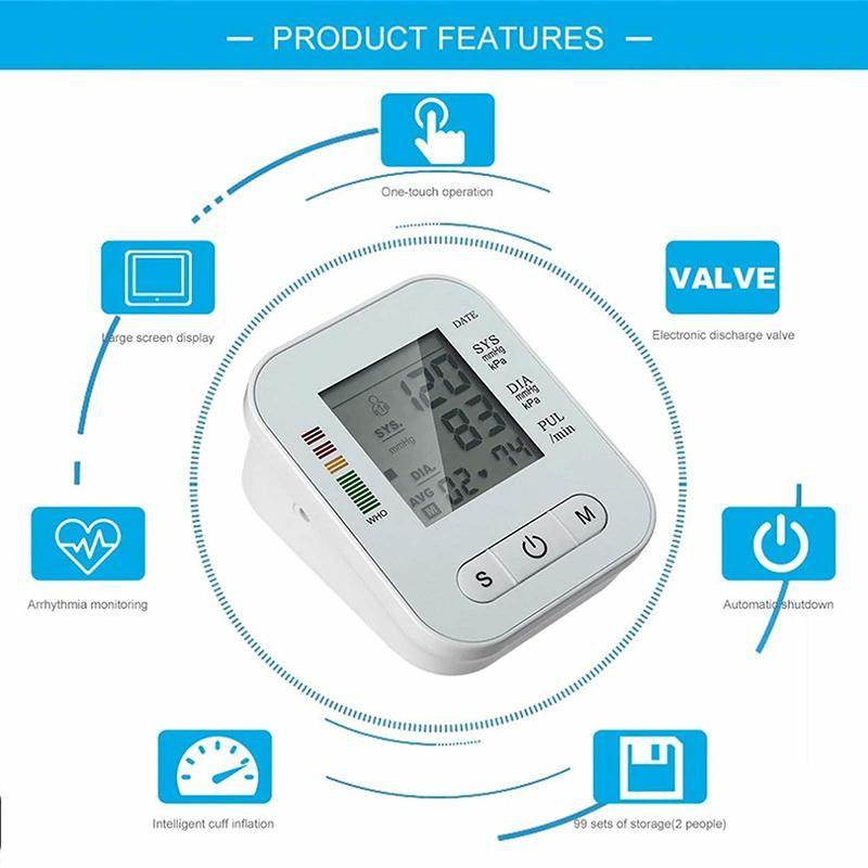Цифровая автоматическая электронная умная машина для измерения артериального давления, манжета на плечо