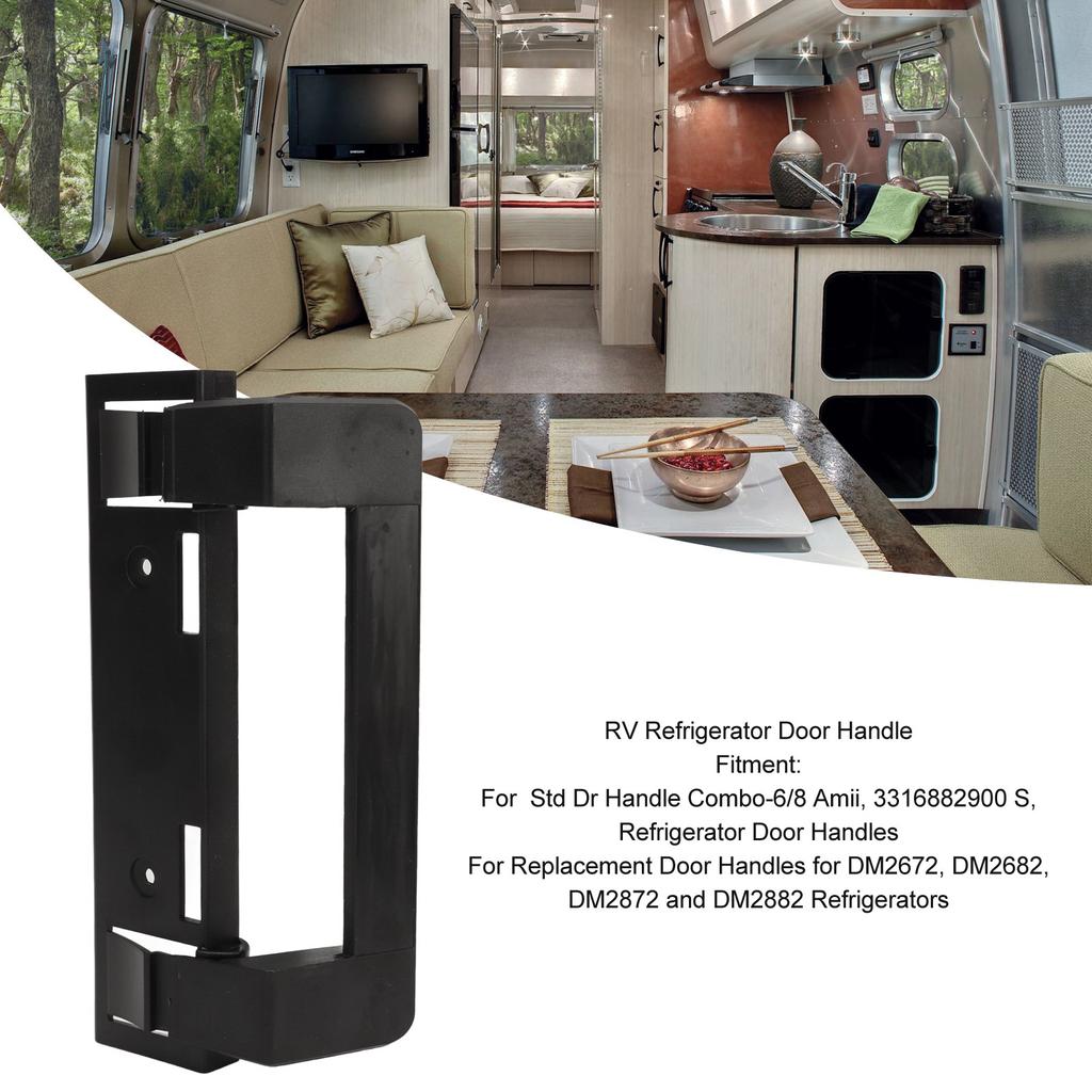 RV Refrigerator Door Handle Rugged Easy Use RV Refrigerator Door Handle Holder Grip for M2672 DM2682 Door Handles