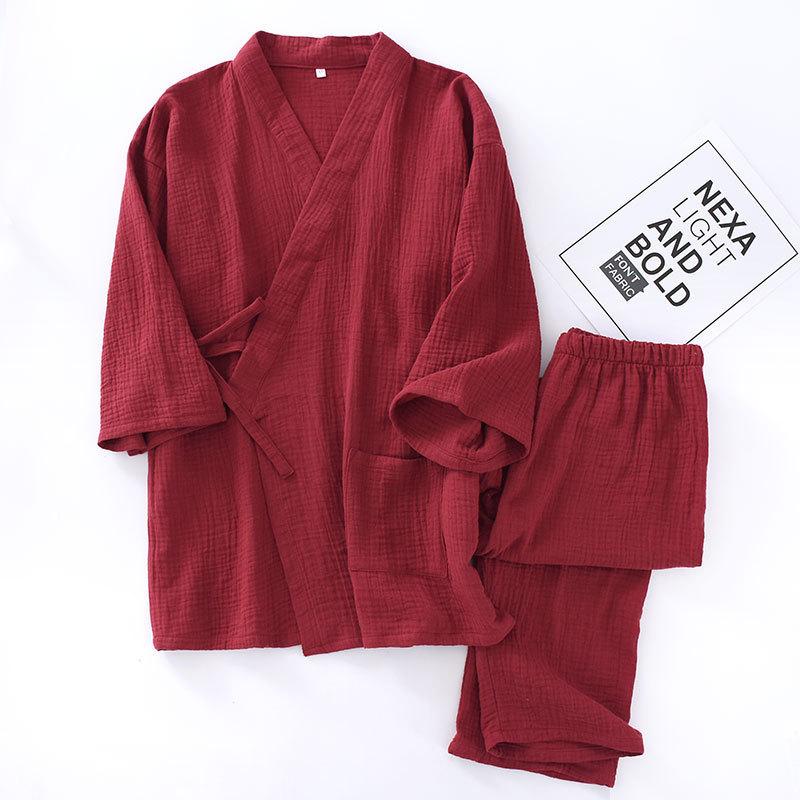 Plus Size Men's Cotton Linen Placket Long Sleeve Linen Hanfu Chinese Clothing Set Pants