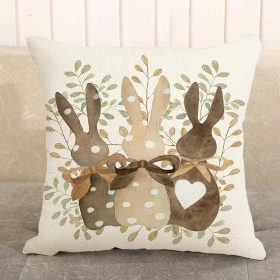 Наволочка с пасхальным кроликом, очень мягкая, износостойкая, моющаяся, не выцветающая, квадратная наволочка для дивана, наволочка