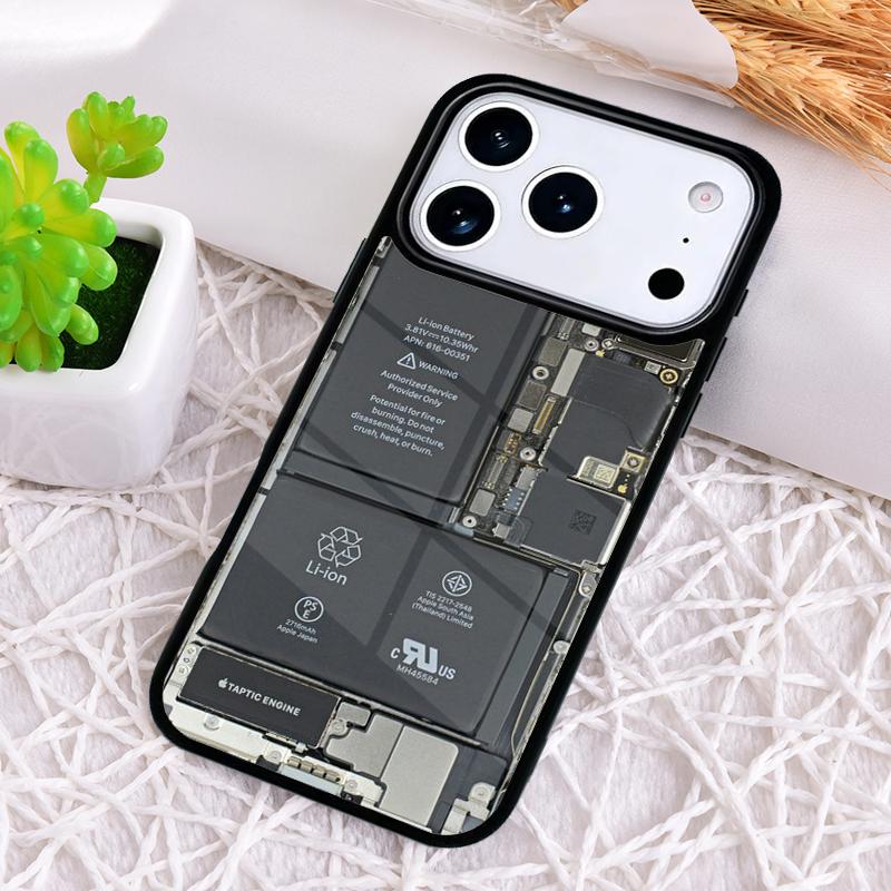 Ударопрочный чехол для телефона с рисунком материнской платы для iPhone 17 Air 16e 15 11 12 14 13 Pro Max Защитная крышка Coque