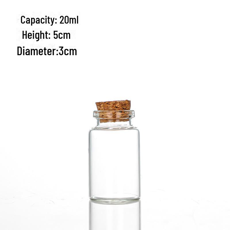 30mm Corked Glass Tube Bottle - for Candy, Capsules, Tea, or Flowers