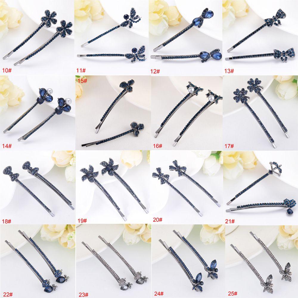 Accessories Women Girls Barrette Hairpin Bling Headwear Edge Clamp Crystal Rhinestone Hair Clip