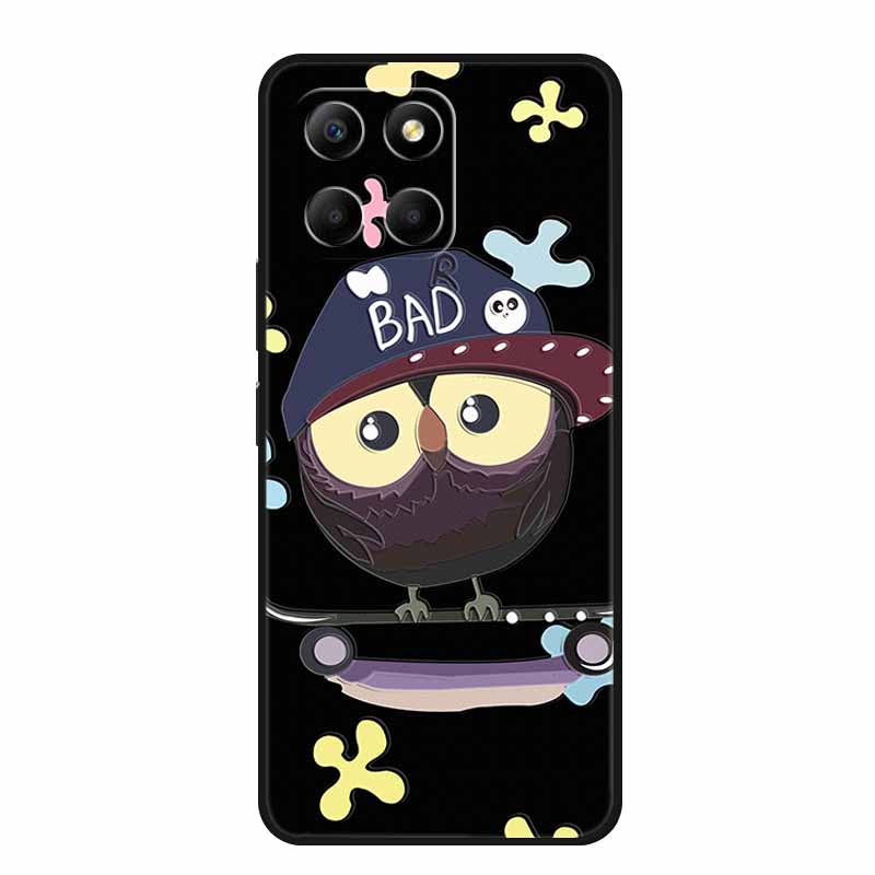3D Тисненый Чехол Для Honor Play 9A 2024 X5b Plus X8C X6C 4G Чехол Для Телефона 9 A X 8 6 C Coque Цветы Черный Силикон Мягкая Задняя Крышка