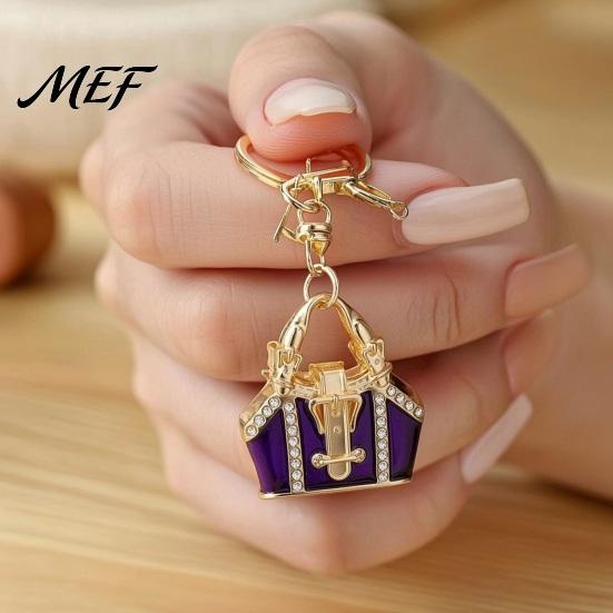Bling Backpack Keychain Mini Handbag with Rhinestone, Zinc Alloy Pendant for Rhinestone Keys Handbags Backpacks, Lightweight Decorative Accessory