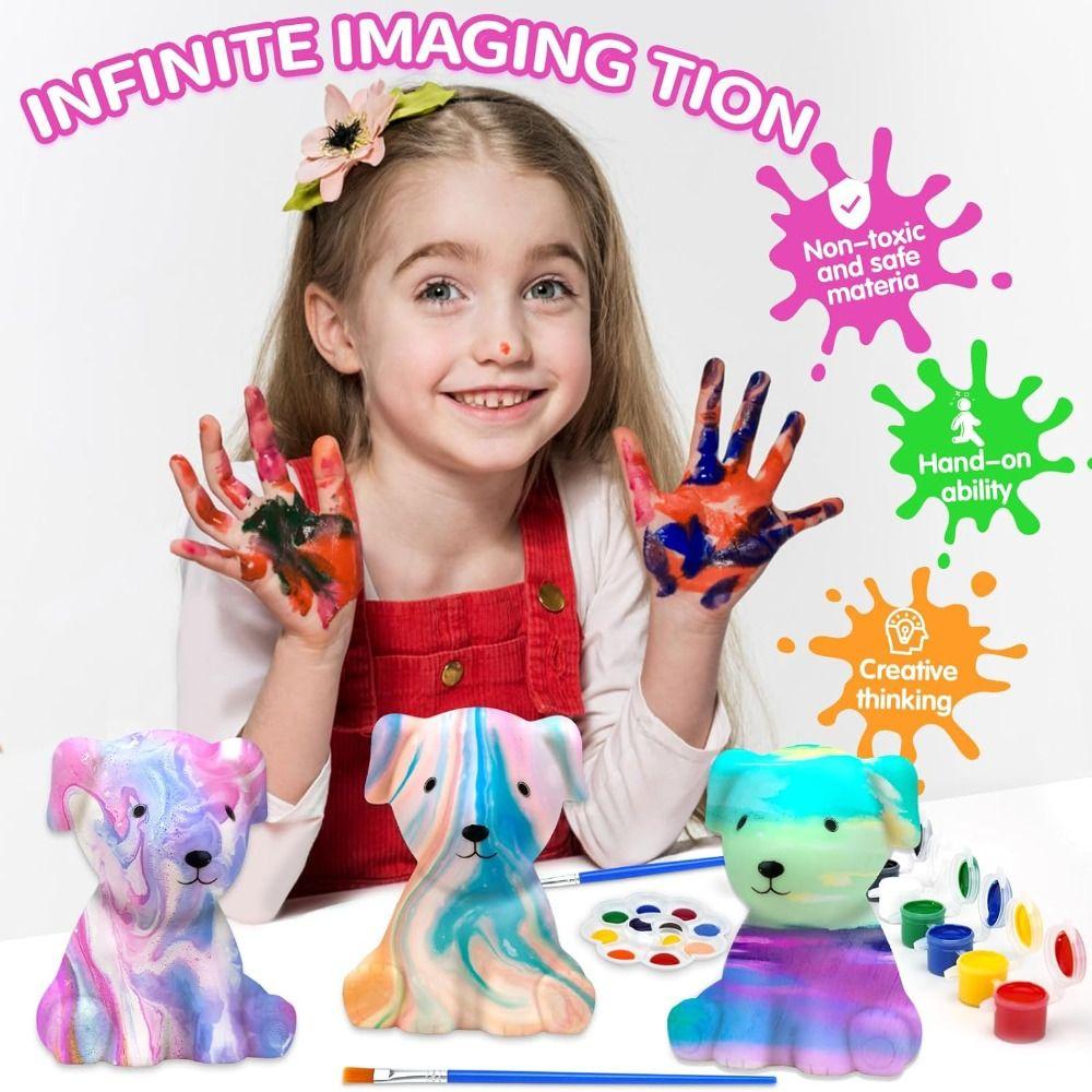 Комплект ламп для рисования с изображением животных Виниловая лампа для собак Креативный подарок Освещение для собак Инструменты для обучения рисованию