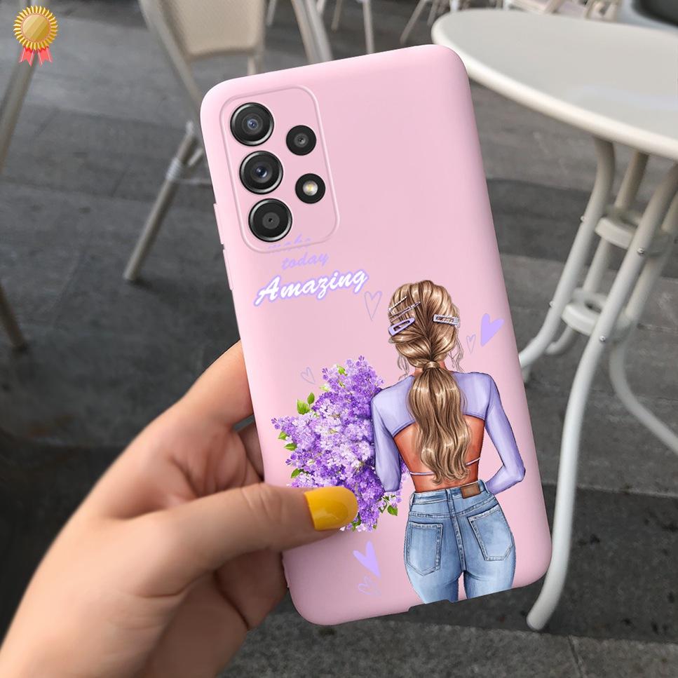 Чехол для Samsung Galaxy A23 5G Модный Милый Прозрачный Матовый Мужской Женский Мягкий ТПУ Силиконовый Чехлы для Телефона Для Samsung Galaxy A23 4G Fundas