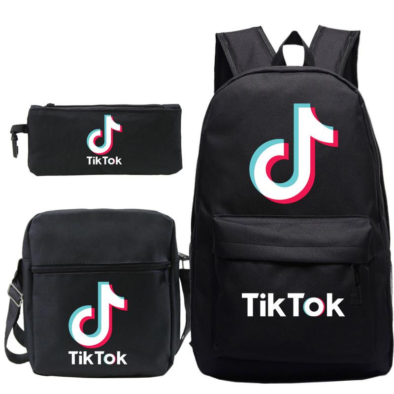 Набор из 3 предметов Рюкзак Tok Tik Blue Galaxy Школьная сумка Сумка через плечо Пенал Женский Детский