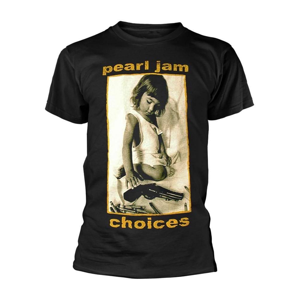 PEARL JAM ВЫБОРЫ Черная футболка Передняя и задняя печать Маленькая