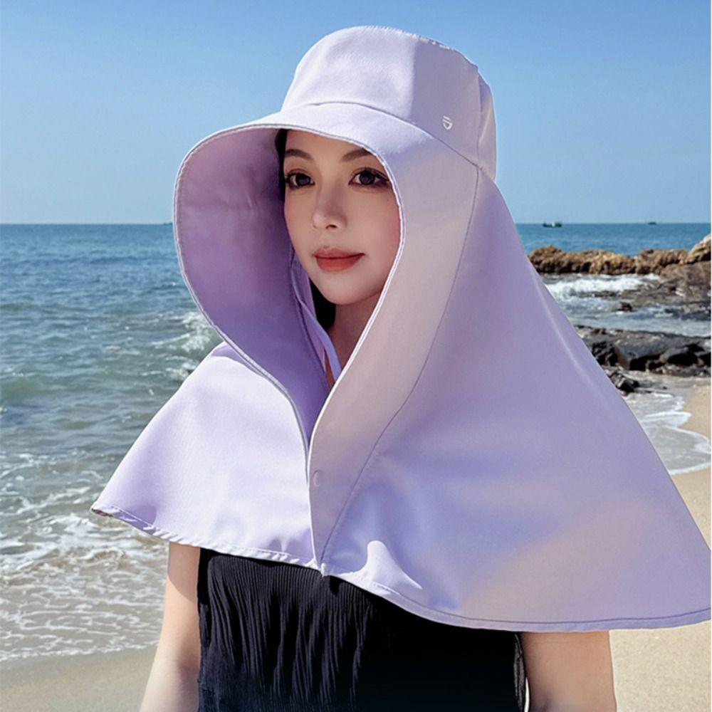 Wide-Brimmed Shawl Fisherman Hat Sunscreen Mask Hat Simple Picking Tea Hat Summer