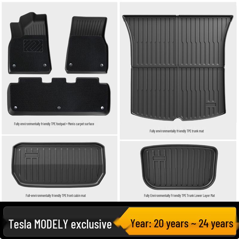 Экологичные грязезащитные коврики для Tesla Model 3/Y/YL - Минималистичная текстура