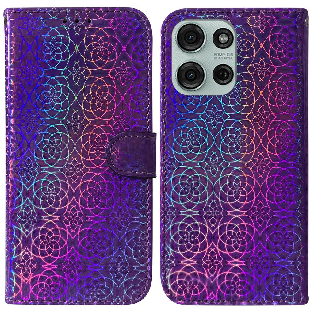 For Motorola Moto G75 5G Stand Case Dazzling Flower Leather Phone Cover