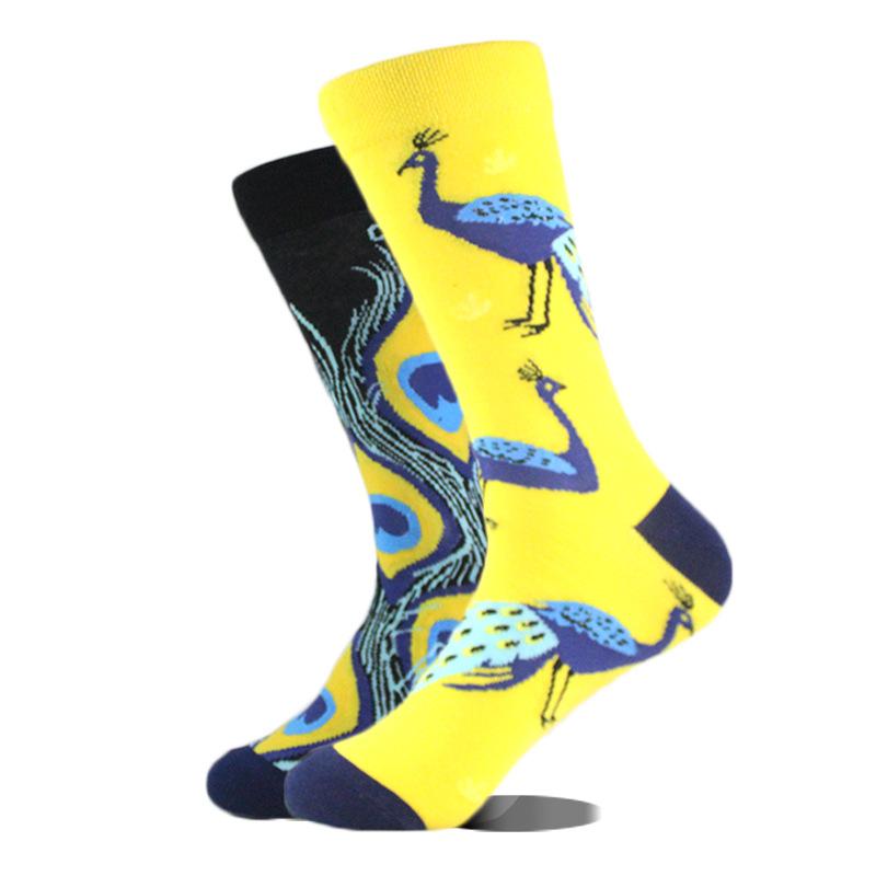 Новые модные носки Креативные AB асимметричные хлопковые носки Персонализированные Популярные Уличные Жаккардовые Парные носки