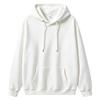 Unisex Solid Color Hooded Sweatshirt - Thickened & Velvet-Lined for Fall/Winter