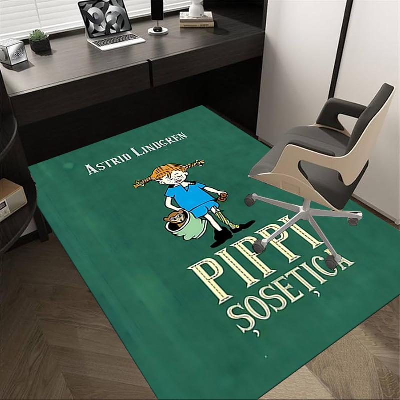 1PC Pippi Longstocking Astrid Lindgren Extra Large Non Slip Floor carpet, Office, family, bedroom, Studio Large Area Rug Indoor Rugs