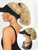 Synthetic Ponytail Adjustable Wig Baseball Hat With Wavy Short Hair Suitable For Women's Daily Party And Sports Use