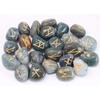 Moss Agate Rune Stones 25-Piece Set With Pouch