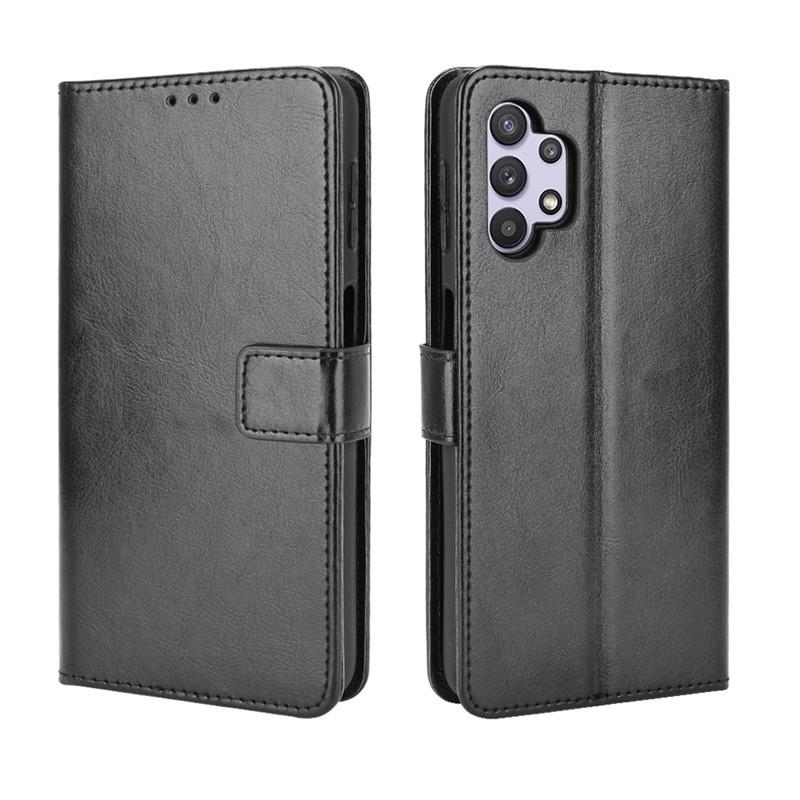 Suitable for Samsung Galaxy A32 5G phone case with card slot, flip cover, crazy horse pattern M32 5G