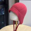 Новая осенне-зимняя универсальная теплая шапка-ушанка с завязками, шерстяная вязаная шапка женская, универсальная модная шапка