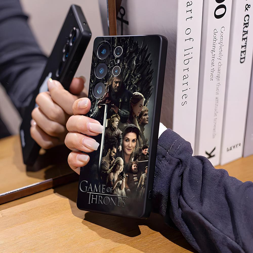 Чехол для телефона T-Thrones-Tv-Game для Samsung S26 Ultra S25 Edge Ultra S23 S22 S21 S20 Ultra Plus S24 Fe Стеклянная крышка
