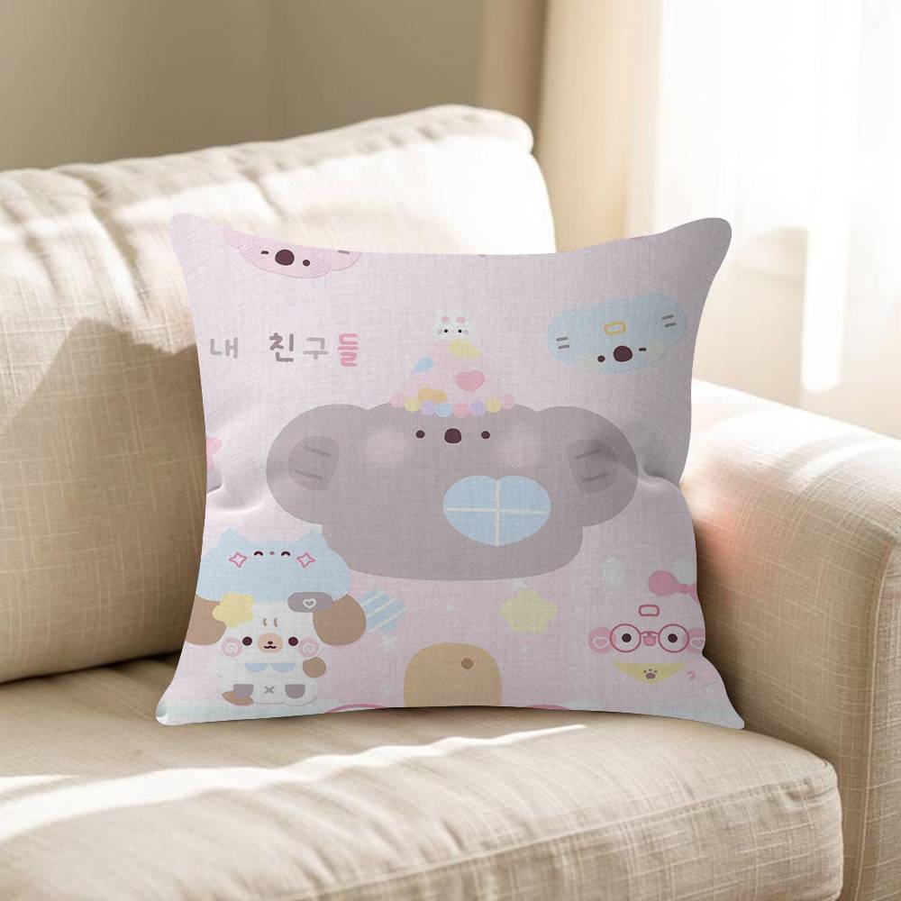 Cartoon Splashed Ink Koala Cushion Cover 30x50 Polyester Sofa Cushions Decorative Throw Pillows Home Decoration Pillowcover
