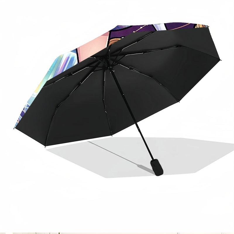 Sailor Moon Print Automatic Open Close Umbrella, Portable Foldable Umbrella, for Outdoor Commute Camping Trip, Ideal Birthday Gift
