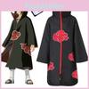 Костюм Косплей Наруто Акацуки Учиха Итачи Халат Накидка Плащ Мягкий Материал Ткань
