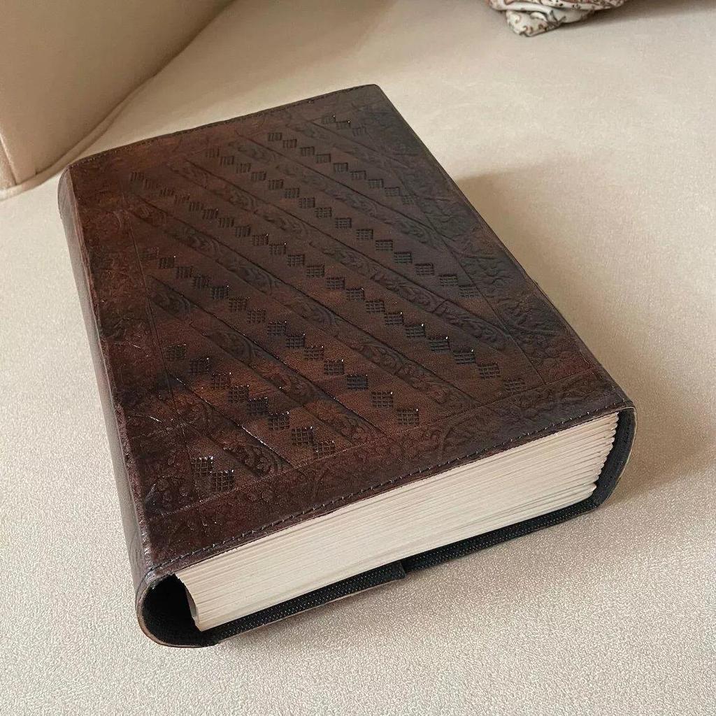 Handmade 600 Pages Leather Journal, Pentagram Embossed Journal