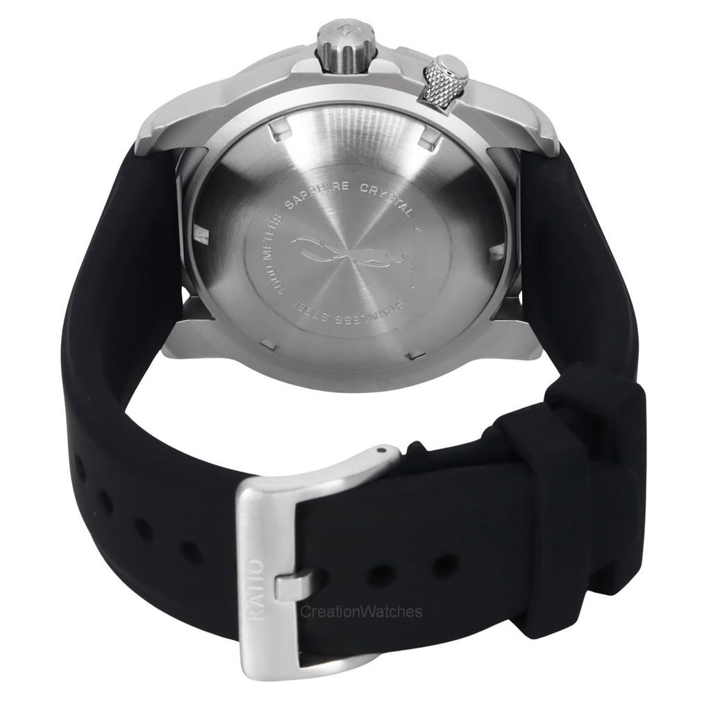 RATIO FreeDiver Версия 02 Helium Safe 1000M Сапфировое стекло Автоматический черный циферблат 1068HA90-34VA-BLK-V02 Мужские часы